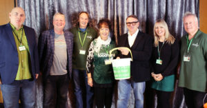 Glenn Tilbrook and Chris Difford from Squeeze with volunteers with Southend Foodbank